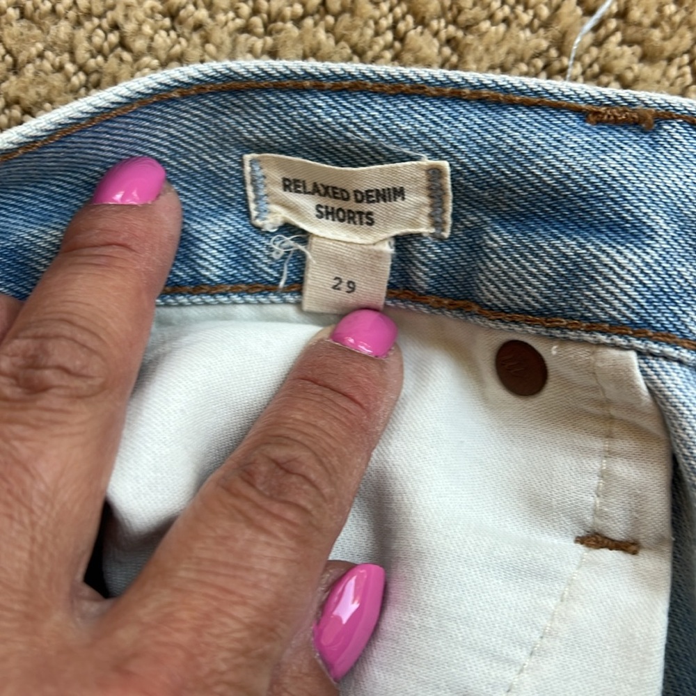 MADEWELL relaxed denim cut off shorts size 29 - Picture 4 of 4
